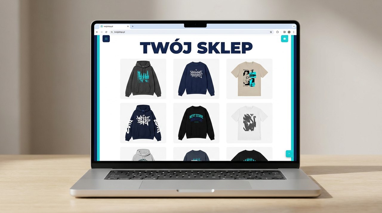 Sklep internetowy Twojej marki na laptopie